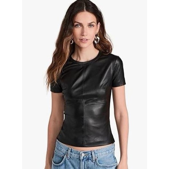 Helmut Lang $295 faux leather top zip back large - Picture 8 of 8